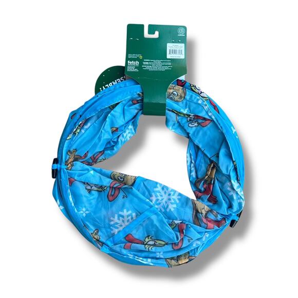 The Grinch Pop Up Cat Tunnel Toy Blue Christmas Crinkle Play Enrichment Exercise - Picture 4 of 4